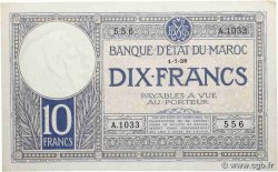 10 Francs MOROCCO  1928 P.11b XF+