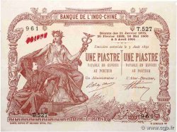 1 Piastre - 1 Piastre FRANZÖSISCHE-INDOCHINA Saïgon 1909 P.034b fVZ