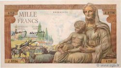 1000 Francs DÉESSE DÉMÉTER Consécutifs FRANCIA  1943 F.40.18