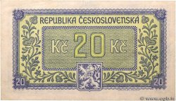20 Korun CZECHOSLOVAKIA  1945 P.061 XF