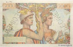 5000 Francs TERRE ET MER Spécimen FRANCE  1949 F.48.01Sp VF+