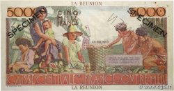 5000 Francs Schoelcher Spécimen REUNION  1947 P.48s XF