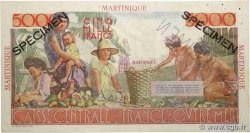 5000 Francs Schoelcher Spécimen MARTINIQUE  1946 P.34s pr.SUP