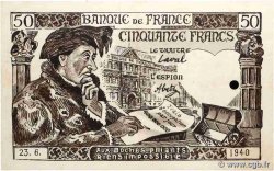 50 Francs JACQUES CŒUR FRANCE  1940 F.19.00