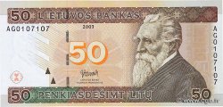 50 Litu Numéro spécial LITHUANIA  2003 P.67 UNC