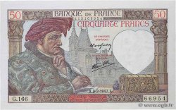 50 Francs JACQUES CŒUR FRANCE  1942 F.19.19 XF-