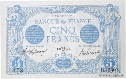 5 Francs BLEU lion inversé FRANCE  1916 F.02bis.04 AU+