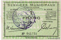 1 Franc MOROCCO Casablanca 1919 K.564 AU