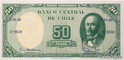 5 Centesimos sur 50 Pesos CHILI  1960 P.126b