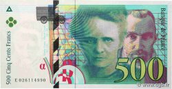 500 Francs PIERRE ET MARIE CURIE FRANCE  1994 F.76.01