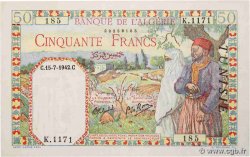 50 Francs TUNISIA  1942 P.12a
