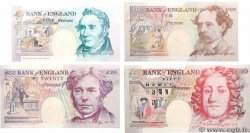 5, 10, 20 et 50 Pounds Set de présentation INGHILTERRA  1993 P.382Ab, P.386b, P.387b eT P.388b FDC