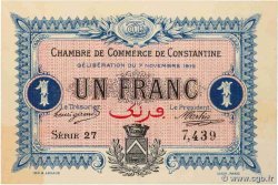 1 Franc ALGÉRIE Constantine 1916 JP.140.10