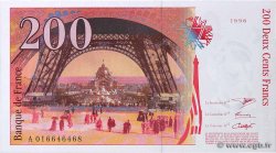 200 Francs EIFFEL Sans STRAP Fauté FRANCE  1996 F.75f4.02 pr.NEUF