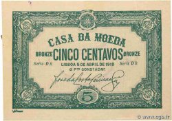 5 Centavos PORTUGAL  1918 P.097