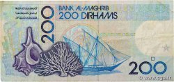 200 Dirhams MOROCCO  1987 P.66d F+
