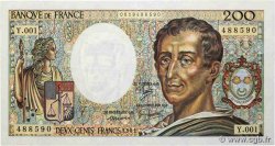 200 Francs MONTESQUIEU FRANCE  1981 F.70.01