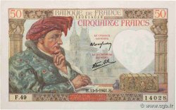 50 Francs JACQUES CŒUR FRANCE  1941 F.19.07