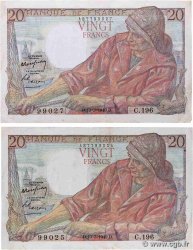 20 Francs PÊCHEUR Lot FRANKREICH  1949 F.13.14