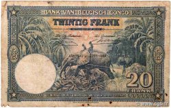 20 Francs BELGISCH-KONGO  1949 P.15G fS