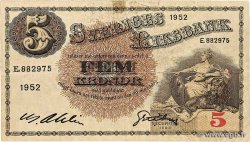 5 Kronor SUÈDE  1952 P.33ai