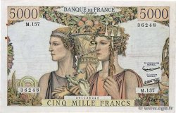 5000 Francs TERRE ET MER FRANKREICH  1957 F.48.13