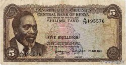 5 Shillings KENIA  1973 P.06d