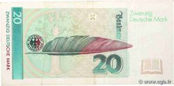 20 Deutsche Mark GERMAN FEDERAL REPUBLIC  1993 P.39b VF