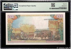 10 NF sur 500 Francs Pointe à Pitre SAN PEDRO Y MIGUELóN  1964 P.33 FDC