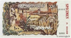 100 Dinars Spécimen ALGÉRIE  1970 P.128s
