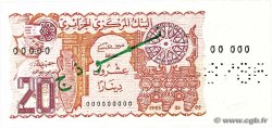 20 Dinars Spécimen ALGÉRIE  1983 P.133s
