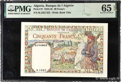 50 Francs ALGÉRIE  1942 P.087