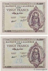 20 Francs Consécutifs ALGERIA  1945 P.092b