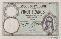 20 Francs ALGERIA  1927 P.078b