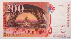 200 Francs EIFFEL Sans STRAP Fauté FRANCE  1996 F.75f4.02 AU