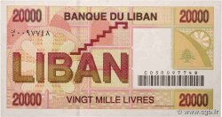 20000 Livres LIBANO  2001 P.081 SPL