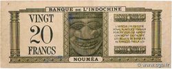 20 Francs NEW CALEDONIA  1944 P.49 VF