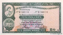 10 Dollars HONG KONG  1983 P.182j