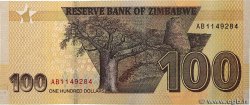 100 Dollars ZIMBABWE  2020 P.106 UNC