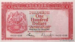 100 Dollars HONG KONG  1983 P.187d
