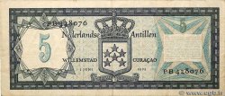 5 Gulden ANTILLE OLANDESI  1972 P.08b MB