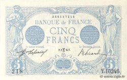 5 Francs BLEU FRANCE  1916 F.02.36 AU