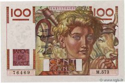 100 Francs JEUNE PAYSAN FRANCE  1953 F.28.40 UNC-