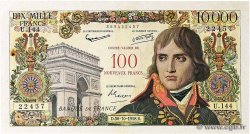 100 NF sur 10000 Francs BONAPARTE FRANCE  1958 F.55.01 VF+