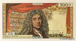 500 Nouveaux Francs MOLIÈRE FRANCE  1966 F.60.09 F+
