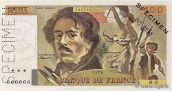 100 Francs DELACROIX modifié Spécimen FRANCE  1978 F.69.01Spn XF+
