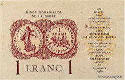 1 Franc MINES DOMANIALES DE LA SARRE FRANCE  1920 VF.51.02 SUP