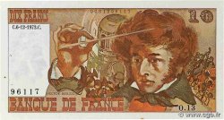10 Francs BERLIOZ sans signatures FRANCE  1973 F.63bis.01 XF+