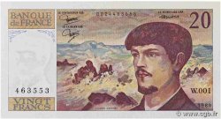 20 Francs DEBUSSY FRANCE  1980 F.66.01W1 AU