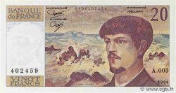 20 Francs DEBUSSY FRANCE  1980 F.66.01A5
